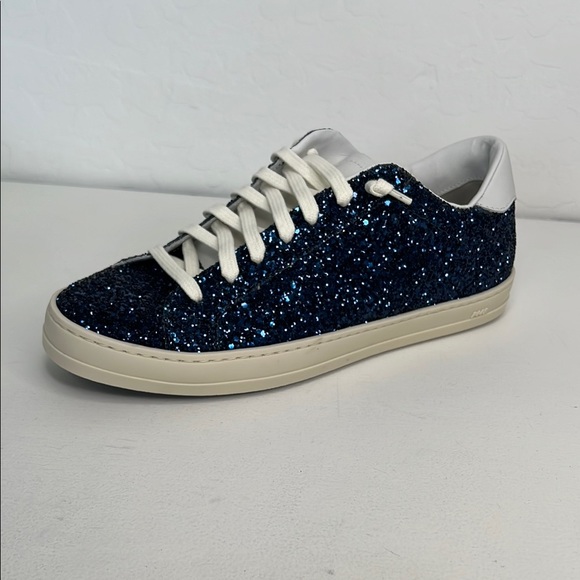 P448 John Twilight navy blue glitter sneakers size 39 perfect condition - Picture 1 of 12